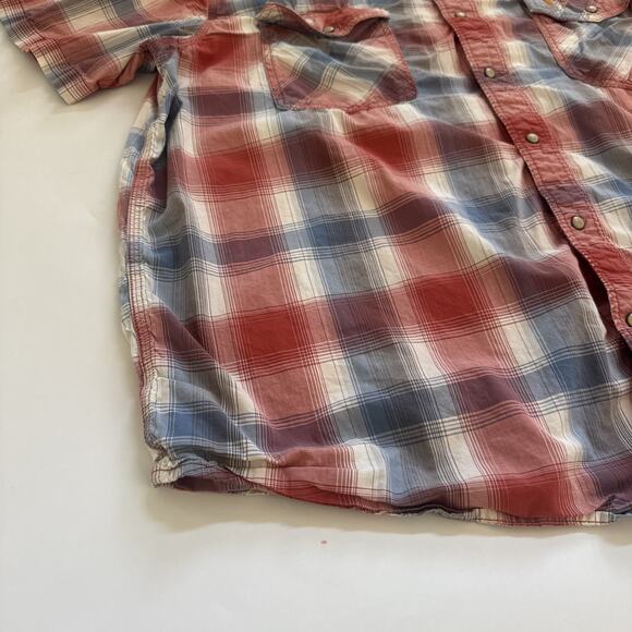 VTG Carhartt Relaxed Fit Pearl Snap Cowboy Shirt Short Sleeve Mens 2XL Western - Picture 4 of 10